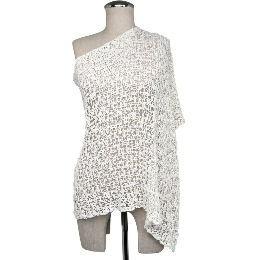Lost River Clothing Crochet Poncho Sweater O/S Boho Festival Beach Cover Up